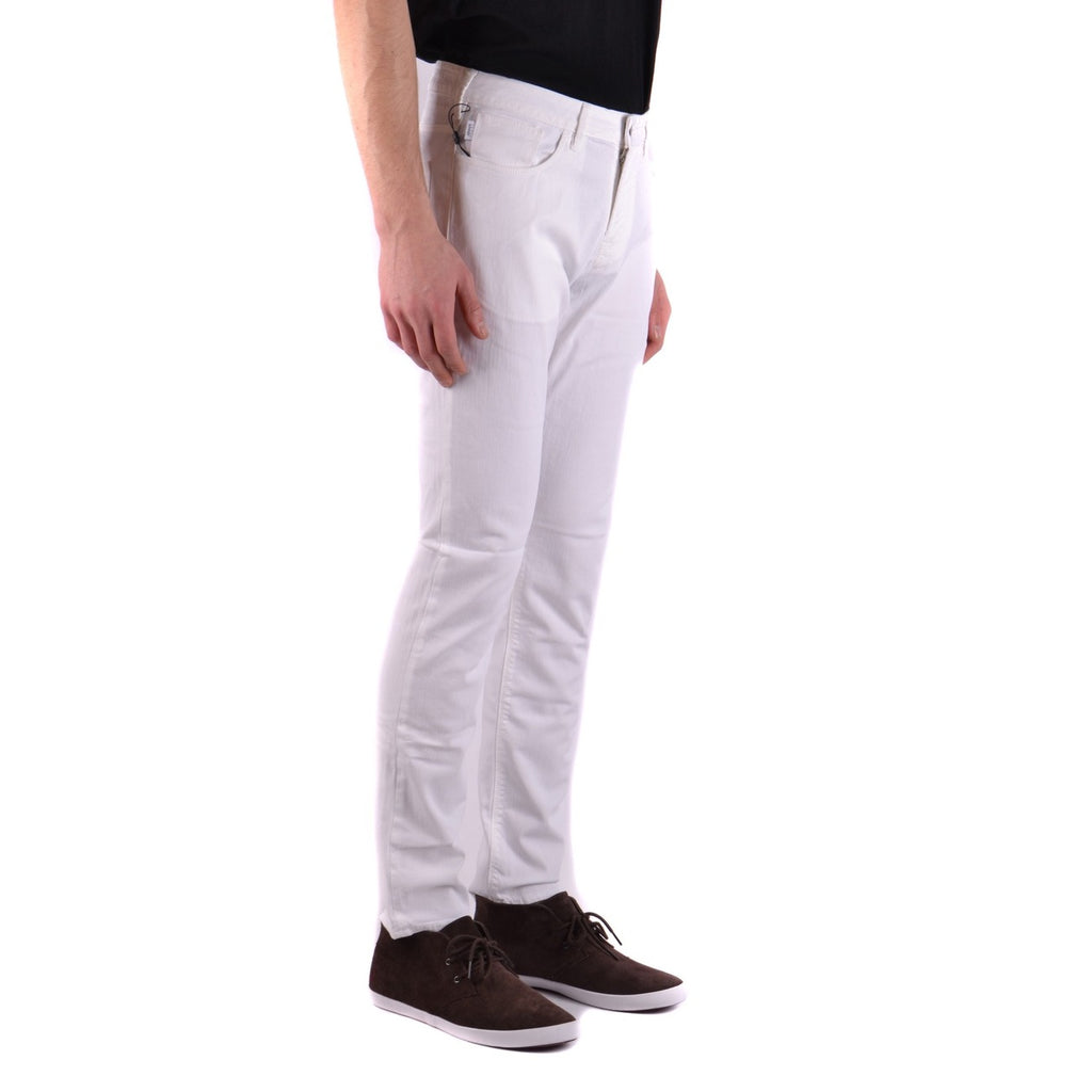 Armani Jeans herenjeans wit rits en knopen