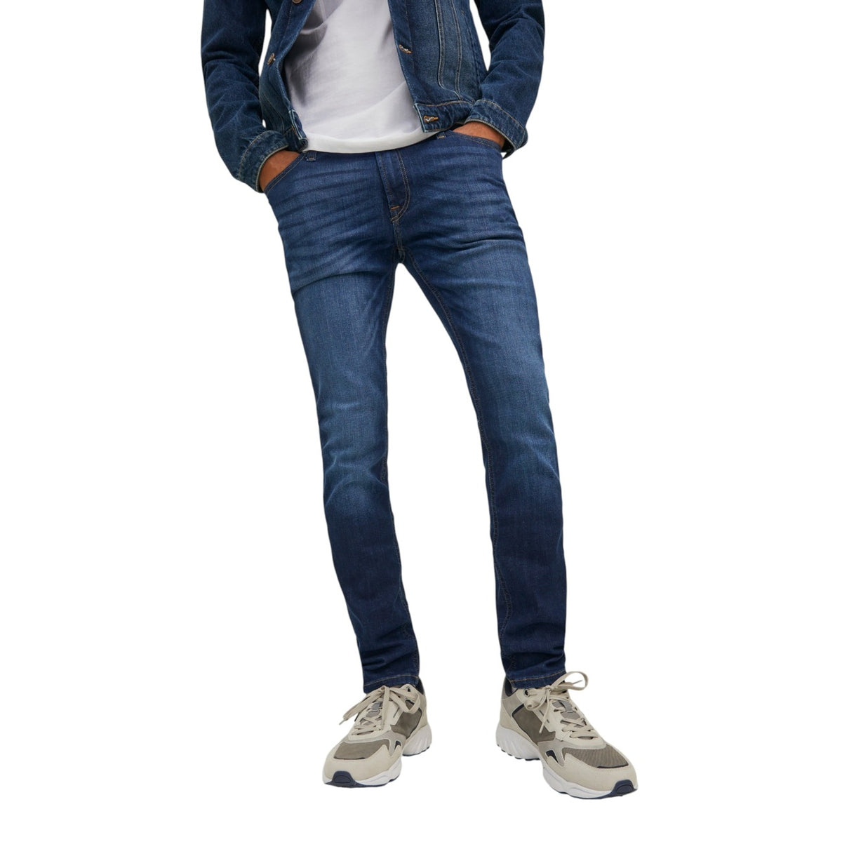 Jack & Jones herenjeans blauw 85% Katoen 2% Elastaan 13% Polyester
