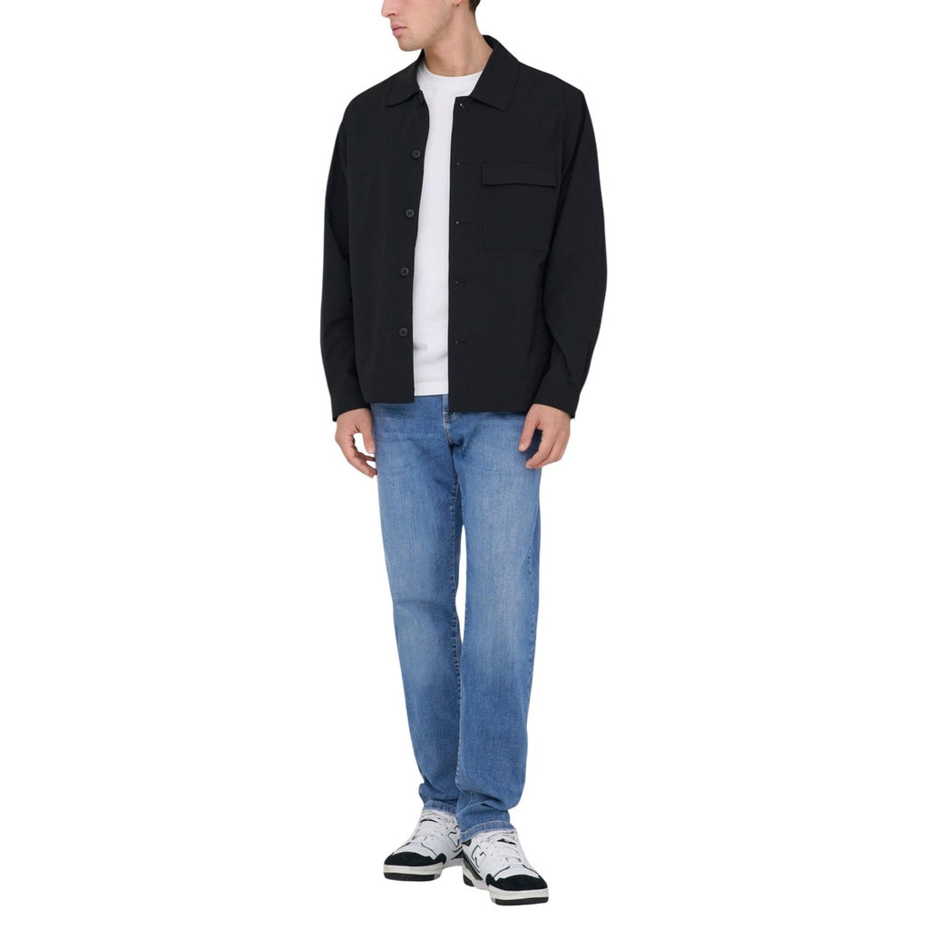 Only & Sons herenjeans lichtblauw rits en knopen