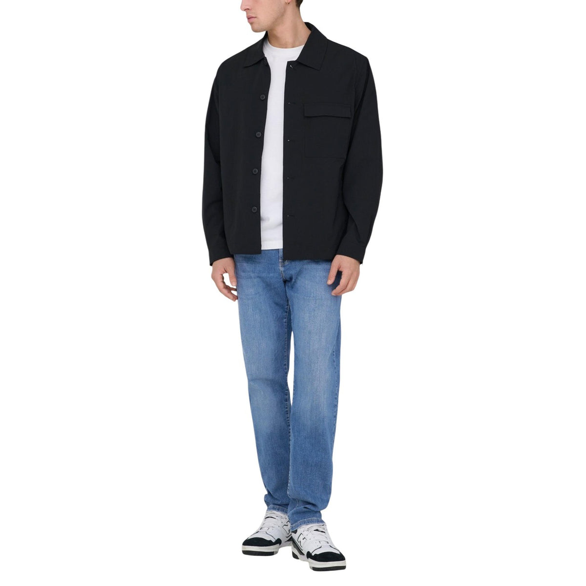 Only & Sons herenjeans lichtblauw rits en knopen